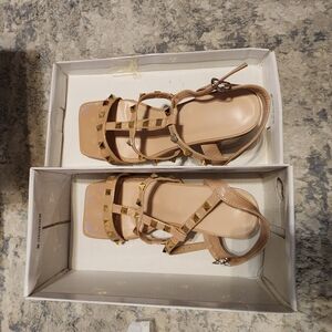 Women’s Nude Studded Strappy Sandals